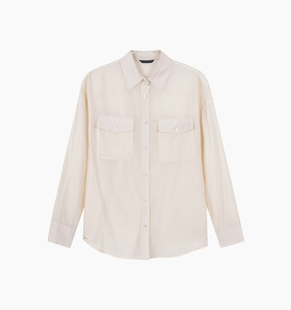 Camicia beige chiaro con tasche - sisley k camicie - Beige | Sisley K image number 1